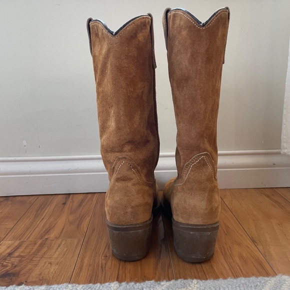 Vintage Wolverine | 1979 Harvest Wheat Suede Cowboy Western Boot 8.5 M Vibram - Picture 6 of 16